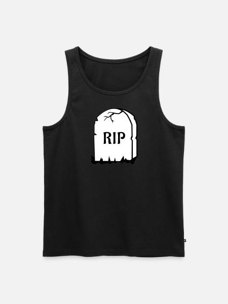 Rest in Peace gravestone - Men's Premium Organic Tank Top - 