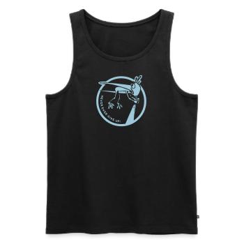 Never ever give up! - Männer Premium Bio Tank Top - Schwarz - Vorne - AI Model Male 178 light (178cm)