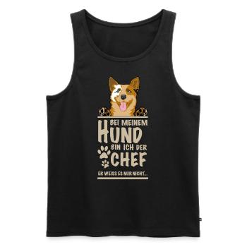 Chef Cattle - Männer Premium Bio Tank Top - Schwarz - Vorne - Michal (187cm)