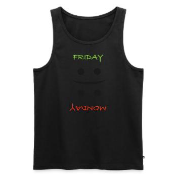 I HATE MonDAYs - Männer Premium Bio Tank Top - Schwarz - Vorne - AI Model Male 178 light (178cm)