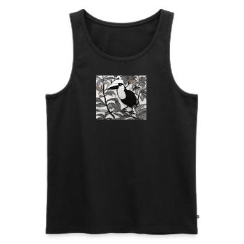 Tucan - Männer Premium Bio Tank Top - Schwarz - Vorne - Michal (187cm)