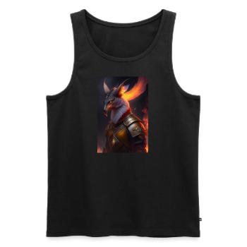 Drachenkrieger Fantasy - Männer Premium Bio Tank Top - Schwarz - Vorne - AI Model Male 178 light (178cm)