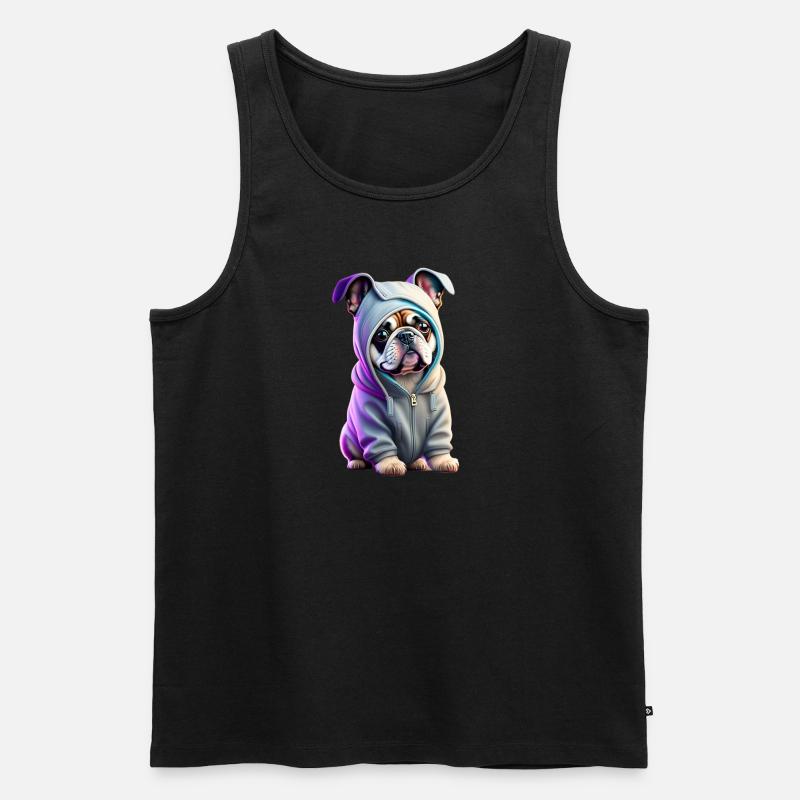 Pawsitivity Mops - Männer Premium Bio Tank Top - Schwarz