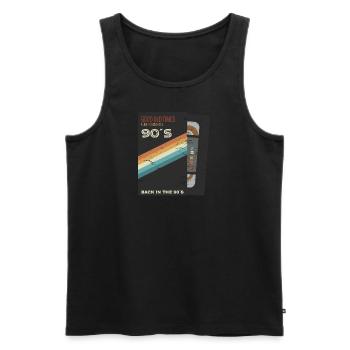 Zurück in die 90´s VHS - Männer Premium Bio Tank Top - Schwarz - Vorne - AI Model Male 178 light (178cm)