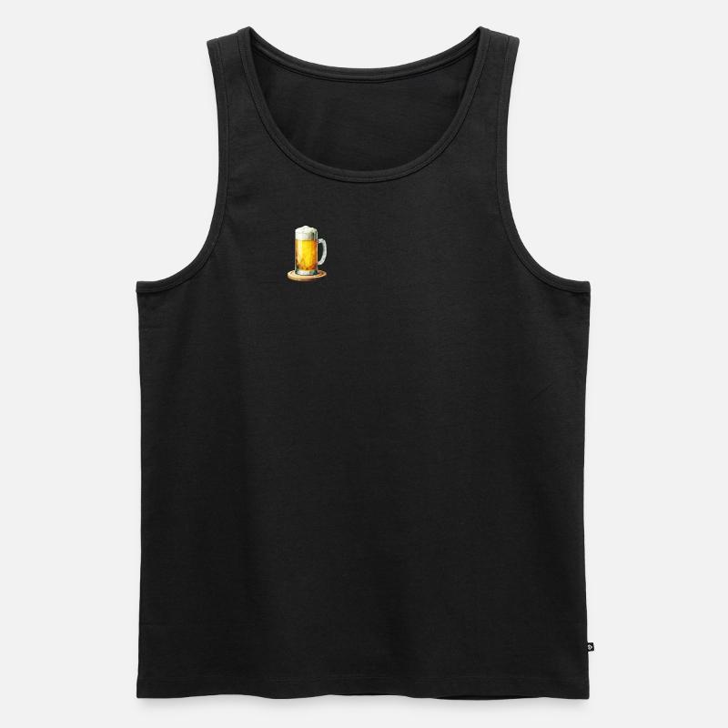 Bierkrug Polygon - Männer Premium Bio Tank Top - Schwarz