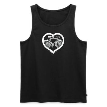 Liebender Radfahrer - Männer Premium Bio Tank Top - Schwarz - Vorne - Michal (187cm)