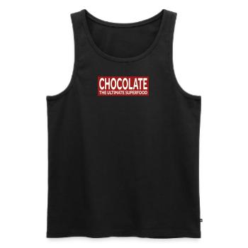 CHOCOLATE - THE ULTIMATE SUPERFOOD - Männer Premium Bio Tank Top - Schwarz - Vorne - Michal (187cm)