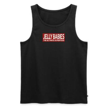 JELLY BABIES - THE ULTIMATE SUPERFOOD - Männer Premium Bio Tank Top - Schwarz - Vorne - AI Model Male 178 light (178cm)