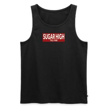 SUGAR HIGH TILL I DIE - Männer Premium Bio Tank Top - Schwarz - Vorne - Michal (187cm)