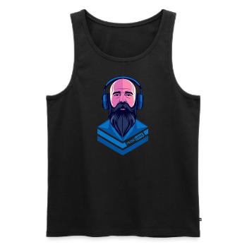 Music Love - Männer Premium Bio Tank Top - Schwarz - Vorne - Michal (187cm)