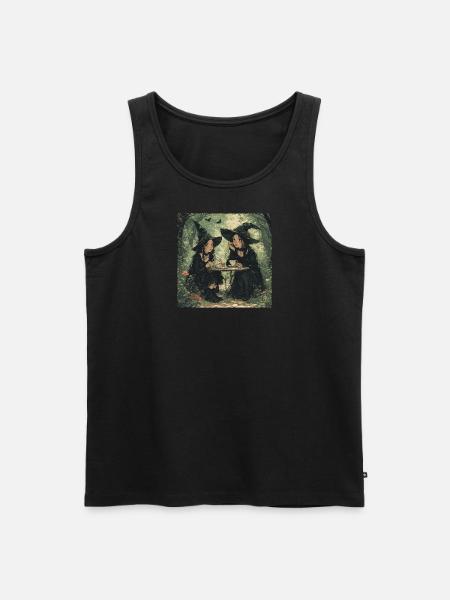 witches' tea break - Men's Premium Organic Tank Top - black