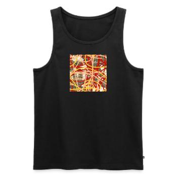 Rice samples - Men's Premium Organic Tank Top - black - Front - AI Model Male 178 light (178cm)