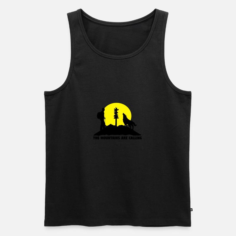 Der Berg ruft, wandern - Männer Premium Bio Tank Top - undefined