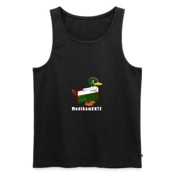 Medication duck - Men's Premium Organic Tank Top - charcoal grey - Front - Alexander (188cm)