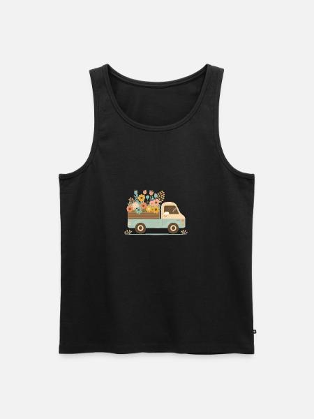 PickUp a flower 1 - Men's Premium Organic Tank Top - black