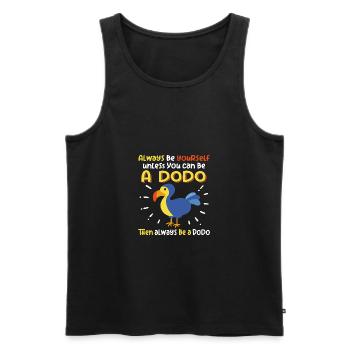 Sei ein Dodo | Ich liebe Dodos - Männer Premium Bio Tank Top - Schwarz - Vorne - AI Model Male 178 light (178cm)