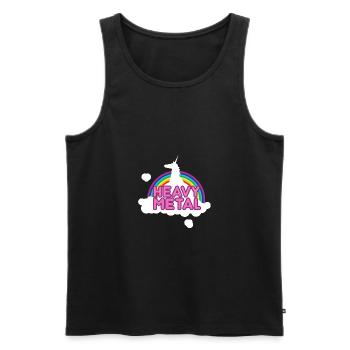 Heavy Metal - Men's Premium Organic Tank Top - black - Front - Michal (187cm)