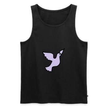 Taube - Männer Premium Bio Tank Top - Schwarz - Vorne - Michal (187cm)