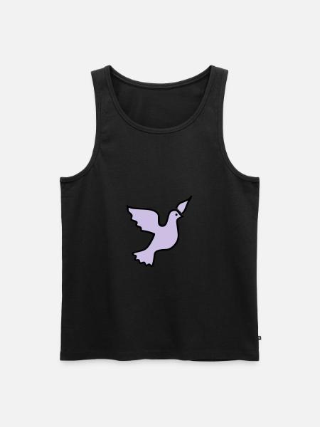 Taube - Männer Premium Bio Tank Top - Schwarz