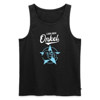 Lieblings Onkel Onkels Best Uncle Lieblingsonkel - Männer Premium Bio Tank Top - Schwarz - Vorne - Michal (187cm)