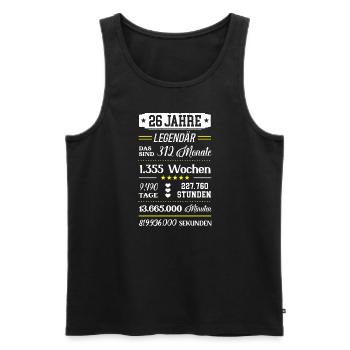 26 Geburtstag 26er Geb 26th Birthday 26. Jahre Alt - Männer Premium Bio Tank Top - Schwarz - Vorne - Michal (187cm)