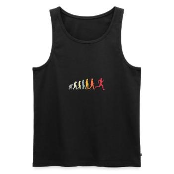 Laufen Läufer Running Vintage Fitness Sprüche - Männer Premium Bio Tank Top - Schwarz - Vorne - Michal (187cm)