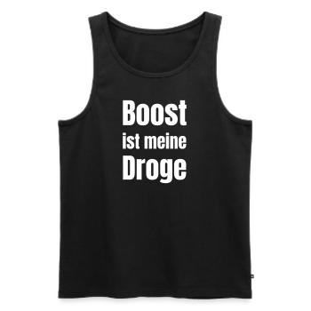 Boost is my drug - Men's Premium Organic Tank Top - black - Front - Michal (187cm)
