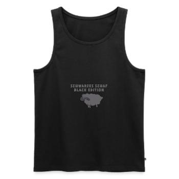 Black Sheep, Sheep, illustration - Men's Premium Organic Tank Top - black - Front - AI Model Male 178 light (178cm)