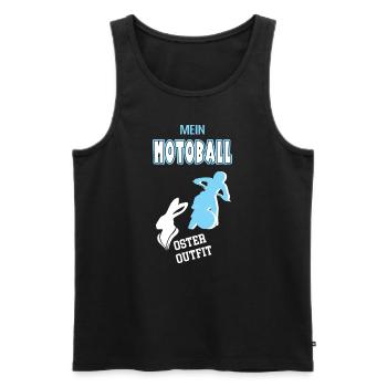 Motoball Oster Outfit Ostergeschenk Motoballer - Männer Premium Bio Tank Top - Schwarz - Vorne - Michal (187cm)