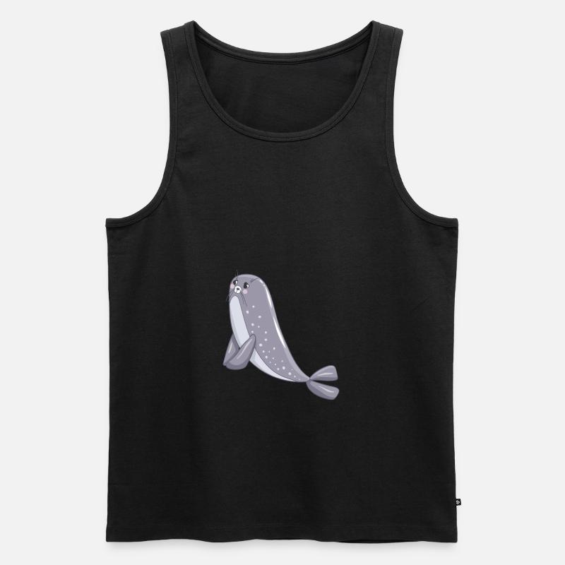 Robbe - Männer Premium Bio Tank Top - Schwarz