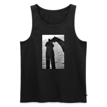 Pferd Schatten - Männer Premium Bio Tank Top - Schwarz - Vorne - Michal (187cm)