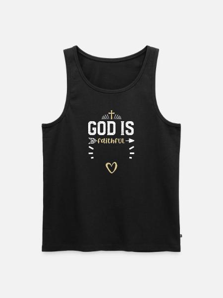 Dieu est fidèle - Jésus - Débardeur bio Premium Homme - noir