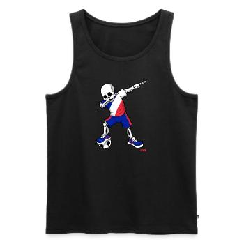 Football Dab Skelett France HARIZ Football Dab - Débardeur bio Premium Homme - noir - Devant - Michal (187cm)