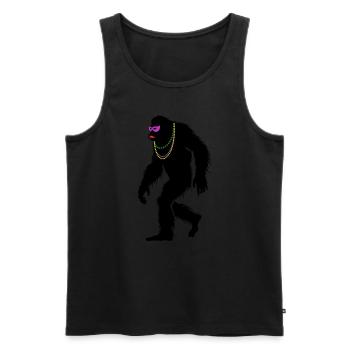 Mardi Gras - Bigfoot - Kostüm - Geschenk - Männer Premium Bio Tank Top - Schwarz - Vorne - AI Model Male 178 light (178cm)