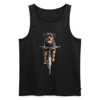 Rottweiler - Männer Premium Bio Tank Top - Schwarz - Vorne - AI Model Male 178 light (178cm)