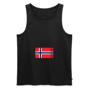 Flag Norge Norway Norwegian Scandinavia - Men's Premium Organic Tank Top - black - Front - Michal (187cm)