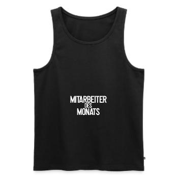 Mitarbeiter des Monats - Männer Premium Bio Tank Top - Schwarz - Vorne - AI Model Male 178 light (178cm)