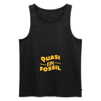 ein fossil - Männer Premium Bio Tank Top - Schwarz - Vorne - AI Model Male 178 light (178cm)