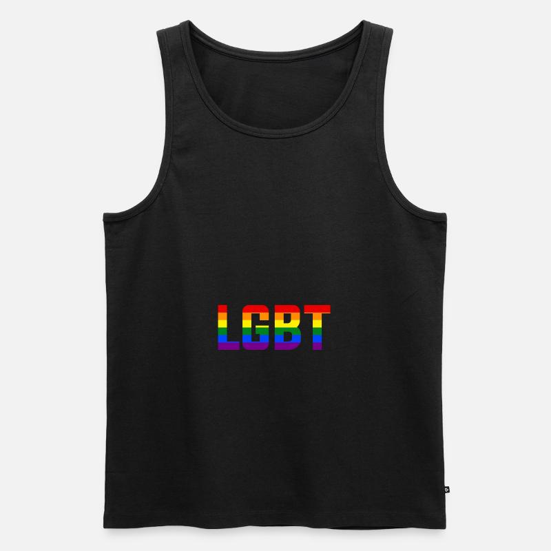 LGBT - Männer Premium Bio Tank Top - Schwarz