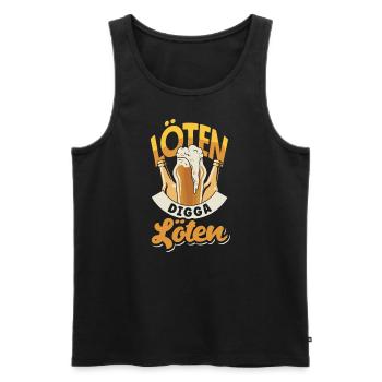 Löten Digga Löten Biertrinker & Bier Spruch - Männer Premium Bio Tank Top - Schwarz - Vorne - Michal (187cm)