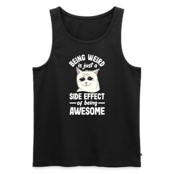 Being weird is just a side effect of being awesome - Men's Premium Organic Tank Top - black - Front - AI Model Male 178 light (178cm)