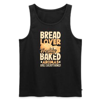 Bread Lover Freshly Baked Aromas Are Everything - Men's Premium Organic Tank Top - black - Front - Michal (187cm)