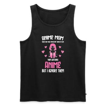 anime merch Anime anime mom Geschenk - Männer Premium Bio Tank Top - Schwarz - Vorne - Michal (187cm)