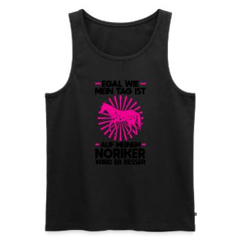 Noriker Pferd Pferde Geschenk - Männer Premium Bio Tank Top - Schwarz - Vorne - Michal (187cm)
