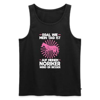 Noriker Pferd Pferdesport Geschenk - Männer Premium Bio Tank Top - Schwarz - Vorne - Michal (187cm)