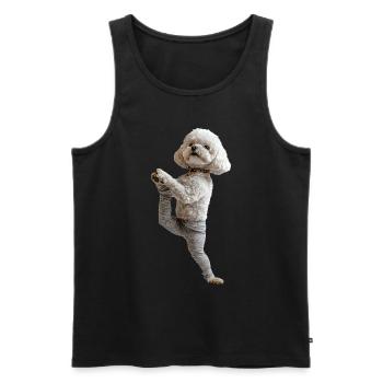 Bichon Frisé - Männer Premium Bio Tank Top - Schwarz - Vorne - AI Model Male 178 light (178cm)