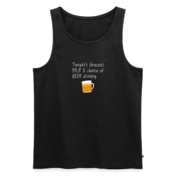 Tonight's forecast - Men's Premium Organic Tank Top - black - Front - AI Model Male 178 light (178cm)