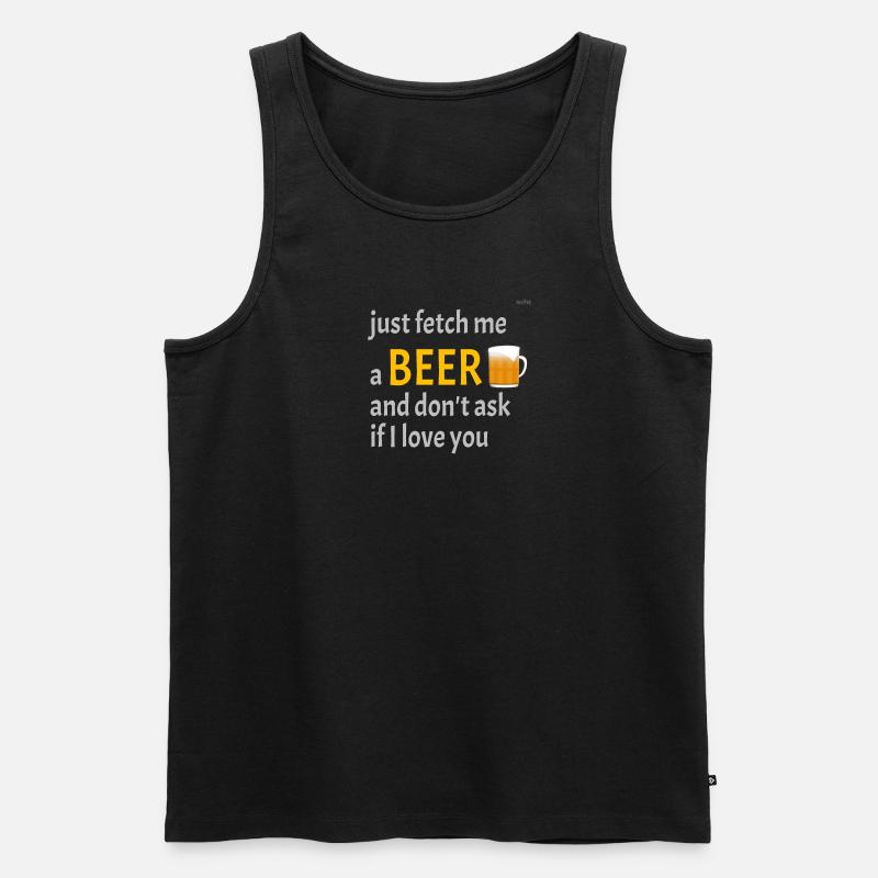 Fetch me a beer - Men's Premium Organic Tank Top - black