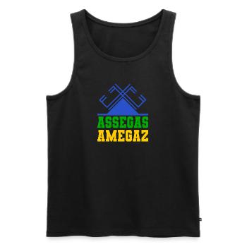Assegas amegaz - Männer Premium Bio Tank Top - Schwarz - Vorne - AI Model Male 178 light (178cm)