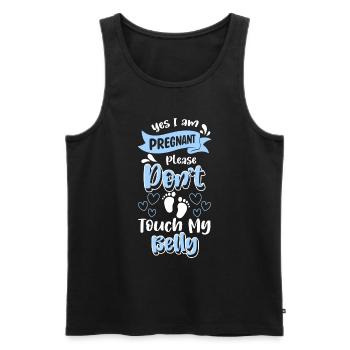 Baby bump mom baby sayings - Men's Premium Organic Tank Top - black - Front - Michal (187cm)